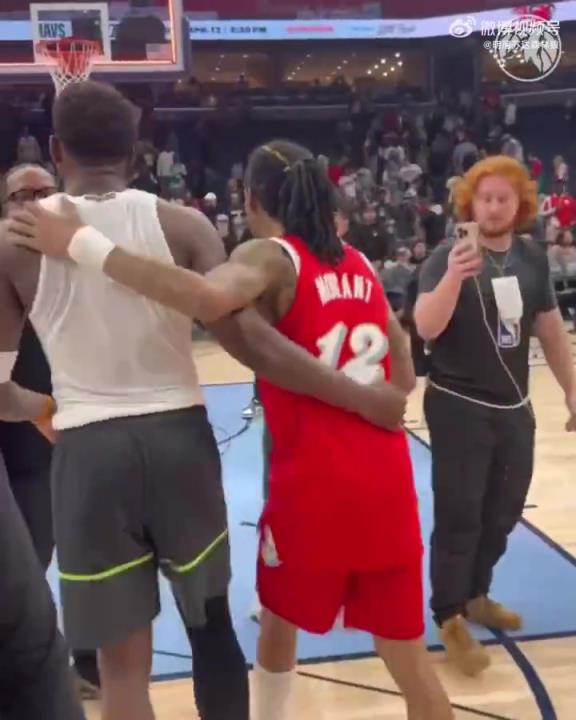 狼王&槍王惺惺相惜！華子賽后與莫蘭特相互致意！